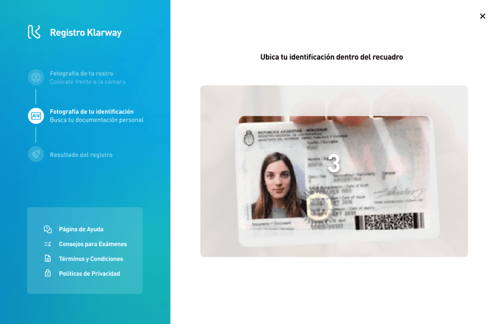 Documento de identidad capturado correctamente