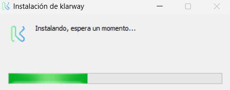 Asistente de instalación de Klarway en Windows